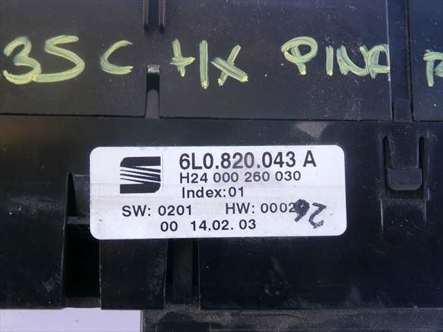Foto 3ª: Mando Calefacción A. A. Seat Cordoba 1.9 TDI 2002-2008 [ATD] (2003)