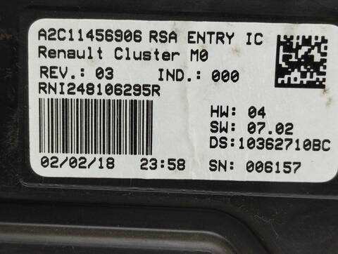 Foto 4ª: Cuadro de Instrumentos Dacia Duster 1.5 DCI DIESEL FAP CAT 90CV 66KW [K9K G6] (2018)