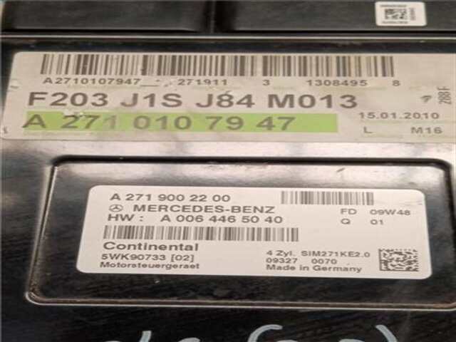 Foto 2ª: Centralita Motor ECU Mercedes Clase C 160 1.6 CLC 160 BLUEEFFICIENCY (203.731) [1.6 LTR. - 95 KW CAT] [271.911]