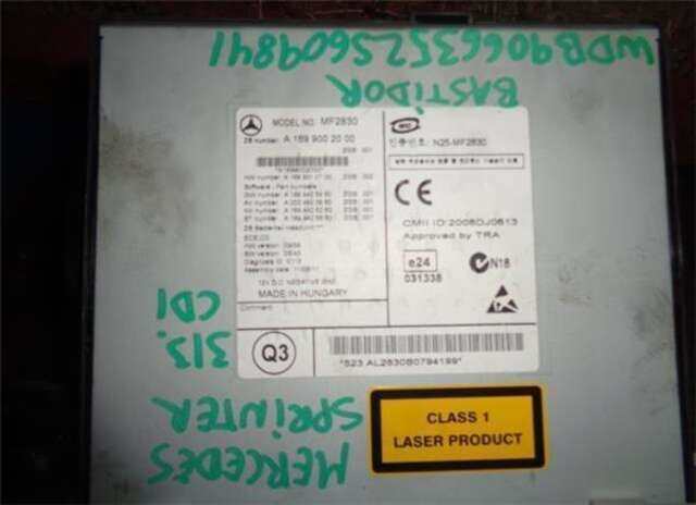 Foto 2ª: Sistema Audio Radio CD Mercedes Sprinter 210 CDI [OM 651.955]