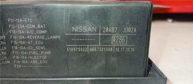 Caja Reles Fusibles Nissan Qashqai 1.5 ACENTA [1.5 LTR. - 78 KW DCI TURBODIESEL CAT]