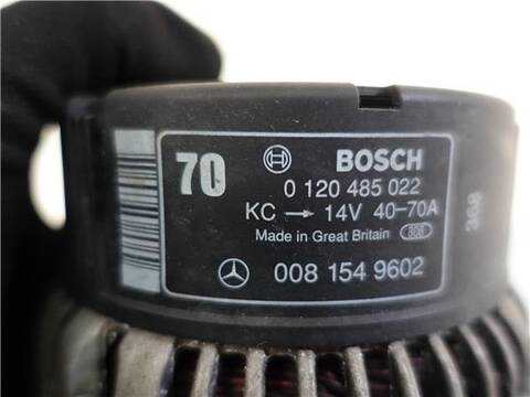 Foto 3ª: Alternador Mercedes Clase C 160 2.5 250 DIESEL 202.125) BERLINA 113CV 83KW [OM 605.910] (1994)