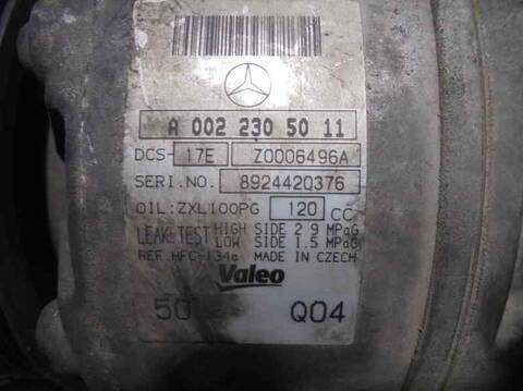 Foto 4ª: Compresor Aire Acondicionado Mercedes Clase C 160 C 250 CDI BLUEEFFICIENCY 204.003) BERLINA 204CV 150KW [651911] (2009)