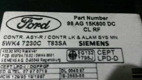 Foto 3ª: Modulo Confort BCM Ford Mondeo AMBIENTE BERLINA 131CV 96KW [NGA] (2000)