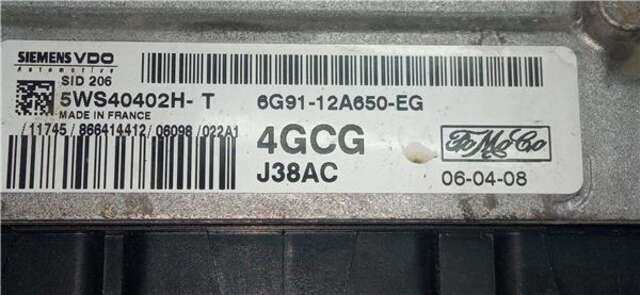 Centralita Motor ECU Ford S Max 2.0 TDCI (CA1)(2006 _)