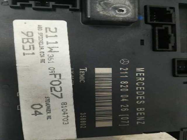 Foto 1ª: Centralita Cierre Centralizado Mercedes Clase E 180 E 220 CDI 211.006) BERLINA 150CV 110KW [646961] (2002)