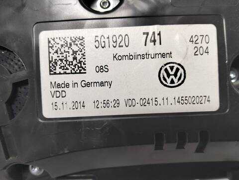 Foto 2ª: Cuadro de Instrumentos Volkswagen Golf ADVANCE BLUEMOTION TECH. 105CV (2013)