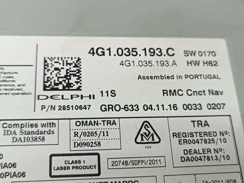 Foto 4ª: Sistema Audio Radio CD Audi A6 3.0 TDI ADVANCED EDITION 272CV 200KW [CRTD] (2017)
