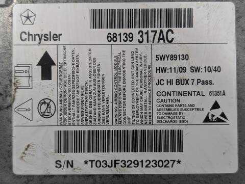 Foto 2ª: Centralita Airbag Fiat Freemont URBAN AWD (2012)