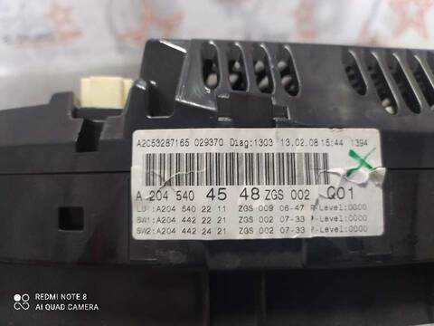 Foto 1ª: Cuadro de Instrumentos Mercedes Clase C 160 C 220 CDI 204.008) BERLINA 170CV 125KW [646811] (2008)