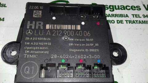 Foto 2ª: Centralita Cierre Centralizado Mercedes Clase E 180 220 CDI BLUEEFFICIENCY 212.002) 170CV 125KW [651924] (2010)