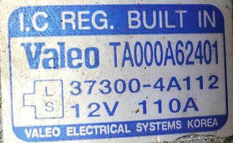 Foto 2ª: Alternador Kia Sorento 2.5 CRDI CAT 140CV [D4CB] (2002)