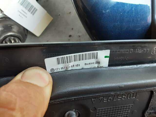 Foto 3ª: Retrovisor Derecho Volkswagen Touran 1.6 TDI 105CV 0CV [CAYC] (2011)