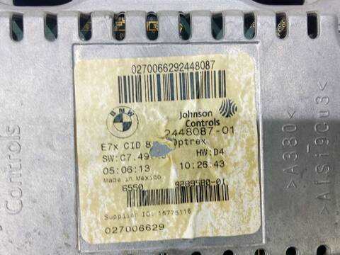 Foto 3ª: Pantalla Multifuncion Bmw X6 XDRIVE 30 D 245CV 180KW [N57 D30 B] (2011)
