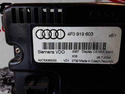 Foto 3ª: Pantalla Multifuncion Audi A6 BERLINA 2.0 TDI 140CV (2004)