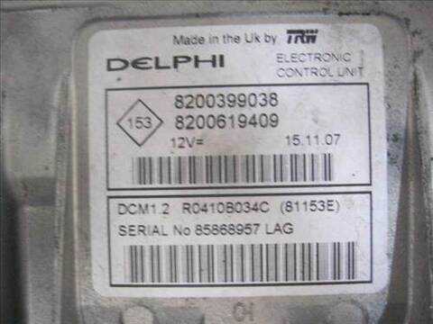 Foto 2ª: Centralita Motor ECU Renault Clio 1.5 DCI BR17 CR17) 86CV 63KW [D/ K9K T7] (2008)