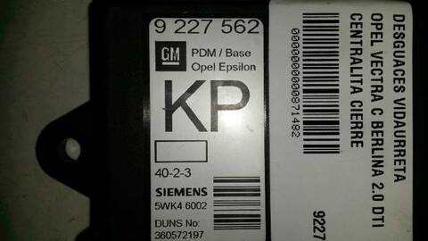 Foto 3ª: Centralita Cierre Centralizado Opel Vectra 2.0 DTI BERLINA 101CV 74KW [Y20DTH] (2002)