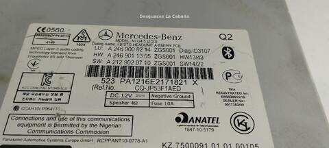 Foto 3ª: Sistema Audio Radio CD Mercedes Clase G 230 GLA 220 CDI 156.903) (2013)