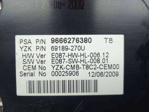 Foto 3ª: Cuadro de Instrumentos Peugeot 3008 2.0 16V HDI FAP CAT RHE - DW10CTED4) 150CV 110KW [RH02] (2009)