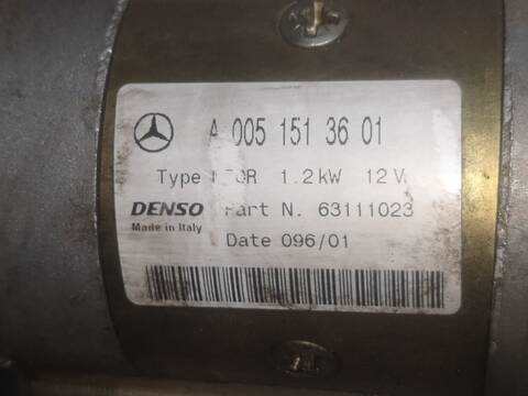 Motor de Arranque Mercedes Clase CLK 200 2.0 G 163CV 120KW BM 208) COUPE 111956