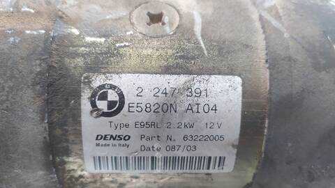 Foto 2ª: Motor de Arranque Bmw X5 3.0D 184CV 135KW [306D1] (2003)
