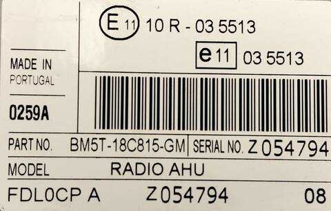 Foto 2ª: Sistema Audio Radio CD Ford Focus EDITION 1 ECOBOOST CAT 125CV [M1DA] (2010)