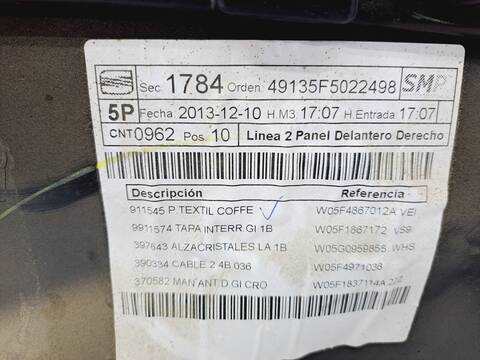 Foto 4ª: Tapizados Cartoneras Seat Leon I-TECH 105CV 77KW [CLH] (2014)
