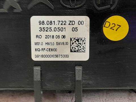 Foto 2ª: Mando Climatizador Peugeot Expert 1.6 BLUE-HDI FAP 116CV 85KW FURGON [D/ BH01] (2018)