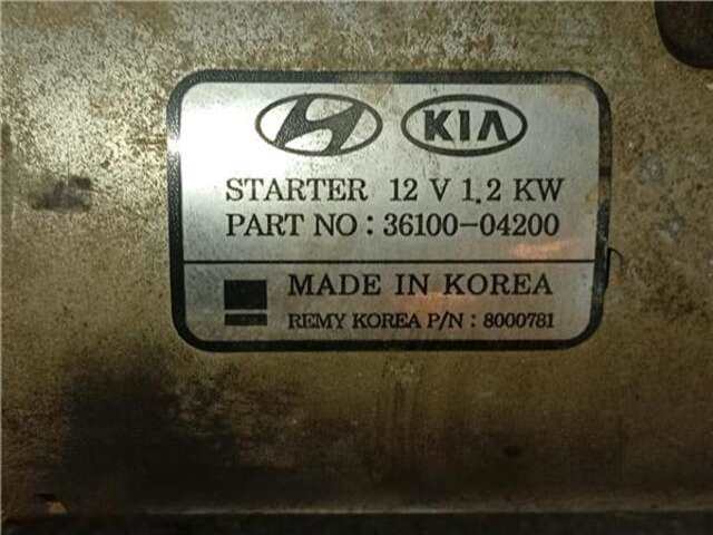 Foto 2ª: Motor de Arranque Kia Ceed 1.0 DRIVE [1.0 LTR. - 88 KW TGDI (EURO 6)] (JD)(2012)