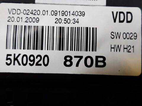 Foto 3ª: Cuadro de Instrumentos Volkswagen Golf SPORT 160CV 118KW [CAVD] (2009)
