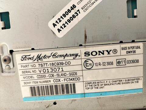 Foto 3ª: Sistema Audio Radio CD Ford Mondeo TITANIUM 2 TDCI CAT 131CV (2007)