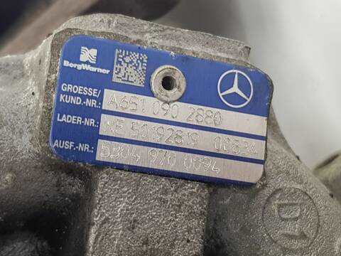 Foto 3ª: Turbocompresor Mercedes Clase E 180 2143CC 204CV [651911] (2009)