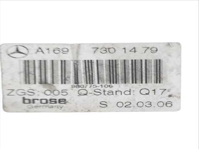 Foto 3ª: Elevalunas Manual Trasero Derecho Mercedes Clase A 140 A 180 CDI 169.007 169.307) (2004)