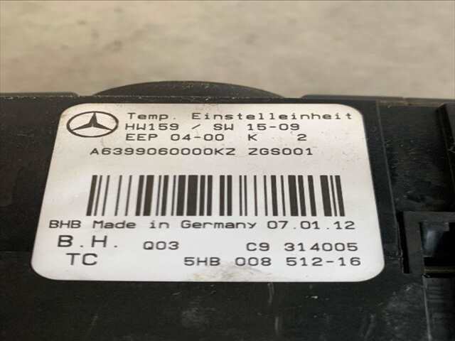 Foto 3ª: Mando Calefacción A. A. Mercedes Vito 113 CDI FURGON (2012)