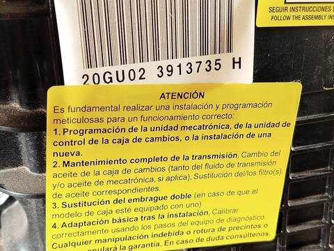 Foto 4ª: Caja Cambios Automatica Citroen C5 1.5 BLUEHDI 130 ACYHZJ ACYHZR) AIRCROSS 131CV 96KW AUT. [YH01] (2025)
