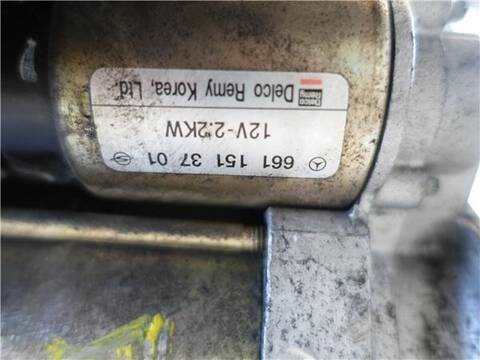 Foto 3ª: Motor de Arranque Ssangyong Rexton 2.7 XDI 163CV 120KW [D27DT] (2007)