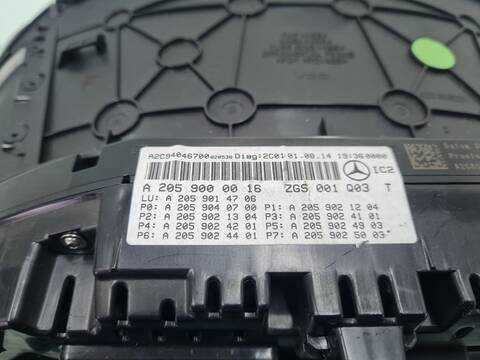 Foto 3ª: Cuadro de Instrumentos Mercedes Clase C 160 C 250 T CDI 4MATIC BLUETEC 205.209) 204CV 150KW FAMILIAR [651921] (2014)