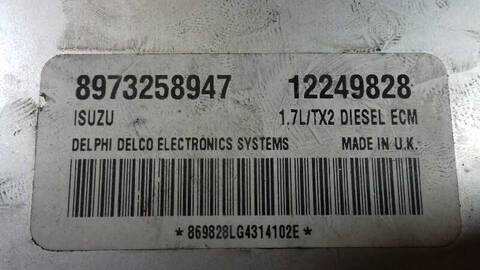 Foto 3ª: Centralita Motor ECU Opel Meriva BLUE LINE 75CV 55KW [Y17DT] (2005)