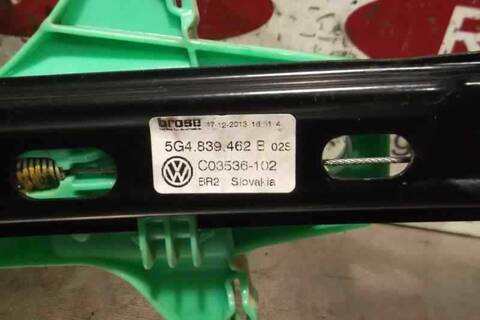 Foto 2ª: Elevalunas Manual Trasero Derecho Volkswagen Golf 1.6 TDI DPF 105CV 77KW [CLH] (2014)