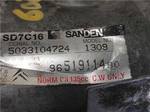 Foto 3ª: Compresor Aire Acondicionado Citroen C4 1.6 HDI PICASSO 109CV 80KW [9HZ-DV6TED4] (2007)