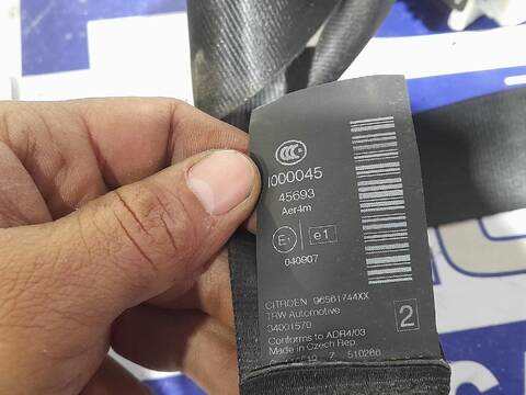 Foto 2ª: Cinturón Trasero Derecho Citroen C5 1.6 16V HDI FAP 109CV [9HZDV6TED4] (2008)