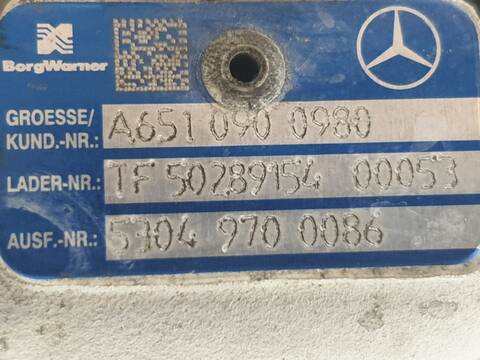 Foto 2ª: Turbocompresor Mercedes Sprinter 310-313-316 CDI 906.631-633-635-637) [651955] (2009)