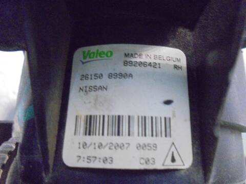 Foto 3ª: Faro Antiniebla Delantero Derecho Nissan Qashqai ACENTA 106CV 78KW [K9K] (2008)