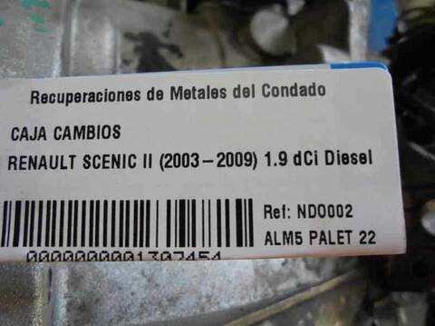 Foto 3ª: Caja Cambios Renault Scenic 1.9 DCI DIESEL 120CV 88KW (2003)