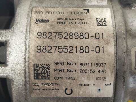 Foto 3ª: Compresor Aire Acondicionado Peugeot 308 1.5 BLUE 131CV [YH01] (2014)