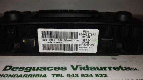 Foto 3ª: Mando Climatizador Peugeot 307 1.6 16V HDI BERLINA 90CV 66KW [9HX] (2006)