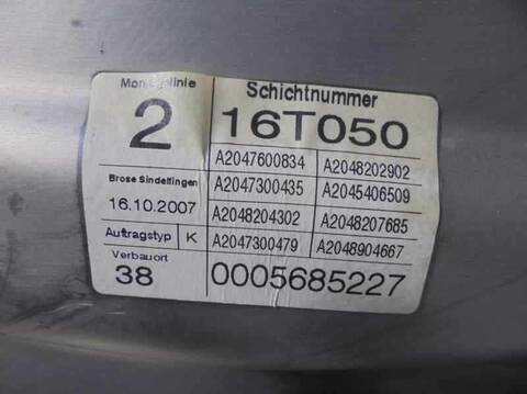Foto 2ª: Elevalunas Manual Trasero Derecho Mercedes Clase C 160 C 180 CGI BLUEEFFICIENCY 204.049) BERLINA 156CV 115KW [271952] (2008)