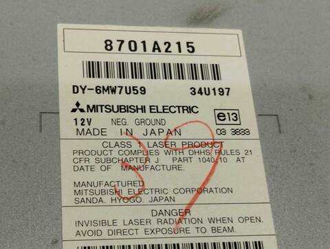 Foto 4ª: Sistema Audio Radio CD Mitsubishi Outlander 2.0 DI-D INTENSE 140CV 103KW [BSY] (2007)