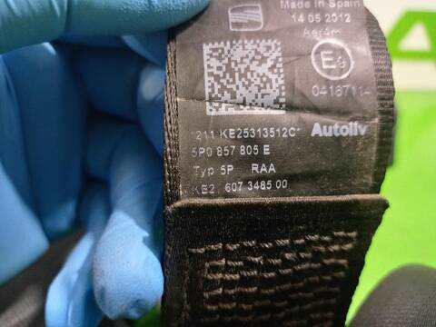 Foto 3ª: Cinturón Trasero Izquierdo Seat Altea STYLE ECOMOTIVE 105CV [CAYC] (2006)