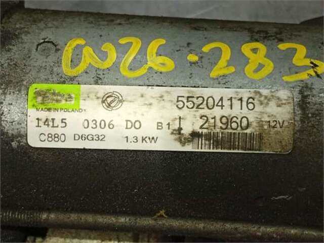 Foto 2ª: Motor de Arranque Fiat Punto 1.3 D MULTIJET [199 A2.000]